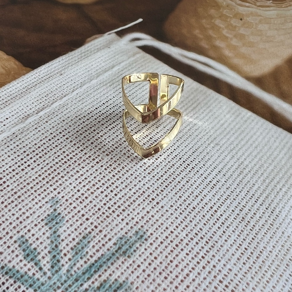 Gold Geometric Ring